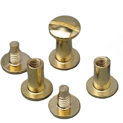 Metal bookbinding screws